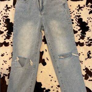 Light Wash Distressed Jeans